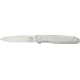 CRKT Facet Assisted Opening Folding Knife, 3.37in, Plain Satin D2 Steel Blade, Sheepsfoot, Stainless Steel Handle, Gray, K230XXP