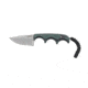 CRKT Folts Minimalist Bowie Fixed Blade Knife, 2in, Bowie Style Clip Point, Black Micarta Handle CR2387K