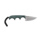 CRKT Folts Minimalist Bowie Fixed Blade Knife, 2in, Bowie Style Clip Point, Black Micarta Handle CR2387K