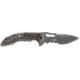 CRKT Ikoma Fossil - 3.96in. Black Blade w/ Veff Serrations, IKBS, Stainless Steel &amp; G10 Scales, Clip 5471K