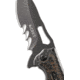 CRKT Ikoma Fossil - 3.96in. Black Blade w/ Veff Serrations, IKBS, Stainless Steel &amp; G10 Scales, Clip 5471K