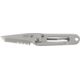 CRKT Kiss Folding Knife, 2.28in, VG10 Stainless Steel, Drop Point Blade, Gray Handle w/Triple Point Serrations, 5510