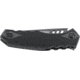 CRKT LOCKING LINER WITH BLADE FLIPPER, Compact Tanto, Flat Top Serrations, Black and Gray, 3.25 R1706K