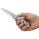 CRKT M16-03SS 3.54in Folding Knife, Spear Point, Plain Bead Blasted 12C27 Sandvik Blade, Stainell Steel Handle, M16-03SS