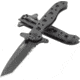 CRKT M16-10 Special Forces Tanto Black Folding Knife, Stainless Steel, Triple Point Serrations, M16-10KSF