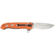 CRKT M16-14 Big Dog Pro Tanto Folder Knife, ER - Orange Handle, Satin Blade, Triple Point Serrations, M16-14ZER