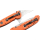 CRKT M16-14 Big Dog Pro Tanto Folder Knife, ER - Orange Handle, Satin Blade, Triple Point Serrations, M16-14ZER