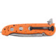 CRKT M16-14 Big Dog Pro Tanto Folder Knife, ER - Orange Handle, Satin Blade, Triple Point Serrations, M16-14ZER