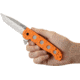 CRKT M16-14 Big Dog Pro Tanto Folder Knife, ER - Orange Handle, Satin Blade, Triple Point Serrations, M16-14ZER
