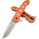 CRKT M16-14 Big Dog Pro Tanto Folder Knife, ER - Orange Handle, Satin Blade, Triple Point Serrations, M16-14ZER