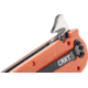 CRKT M16-14 Big Dog Pro Tanto Folder Knife, ER - Orange Handle, Satin Blade, Triple Point Serrations, M16-14ZER
