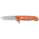CRKT M16-14 Big Dog Pro Tanto Folder Knife, ER - Orange Handle, Satin Blade, Triple Point Serrations, M16-14ZER