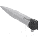 CRKT M1601-SS Carson EDC Stainless Steel Folding Knife, Bead-Blast Blade M16-01S