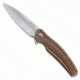 CRKT Onion Ripple EDC Folding Knife, 2.78in Stainless Steel Blade and Bronze Handle K401BXP