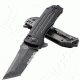 CRKT Ruger Knives 2-STAGE Tanto Blade FRAME LOCK WITH BLADE FLIPPER-BLACK Blade Length 4 in, Black R2102K