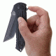CRKT Ruger Knives 2-STAGE Tanto Blade FRAME LOCK WITH BLADE FLIPPER-BLACK Blade Length 4 in, Black R2102K