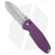CRKT Squid XM Folding Knife, 2.95in, Sandvik 14C28N, Drop Point Blade, G10 Purple Handle, Steel/Purple, 7.03in, BHQ-210138
