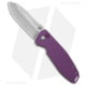 CRKT Squid XM Folding Knife, 2.95in, Sandvik 14C28N, Drop Point Blade, G10 Purple Handle, Steel/Purple, 7.03in, BHQ-210138