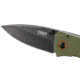 CRKT Tuna Designed By Lucas Burnley in Orleans, Folding Knife W/Frame Lock, 3.22in, Plain Edge, Stonewash Finish, 2520