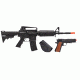 Crosman Defender Strike Kit w/ M4 Style Airsoft Rifle/ Airsoft Pistol, Black, 52003