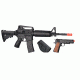 Crosman Defender Strike Kit w/ M4 Style Airsoft Rifle/ Airsoft Pistol, Black, 52003