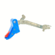 Cross Armory Pistol Trigger w/ Bar, Shoe &amp; 3.5lb Spring, P80 Gen 1-3, 9mm Luger, 6061-T6, Anodized, Blue/Red, crP80Tdi-bl-rd