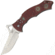 CSSD/SC Bram Frank Design LLC Bowie Magnum Red Check Folding Knife,3.75in,8Cr13MoV Steel,Bowie,Red,G10 Handle CSSD12