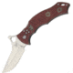 CSSD/SC Bram Frank Design LLC Bowie Standard Red Check Folding Knife,3in,8Cr13MoV Steel,Bowie,Red,G10 Handle CSSD07