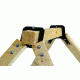 CTS Targets 4x4 Folding Leg Bracket Stand, Black, 9.5in  L x 1in  W x 9.5in  H, NSN N CTS-FLBS-034