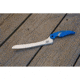 Cuda 9in Titanium Bonded Offset Serrated Knive, Titanium Bonded Blade, Non-Slip Cuda Scale Pattern Grip, 18844