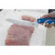 Cuda 9in Titanium Bonded Offset Serrated Knive, Titanium Bonded Blade, Non-Slip Cuda Scale Pattern Grip, 18844