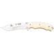 Cudeman 124 Quality Fixed Blade Knife, 12 cm, Bohler N-695, White Micarta w/ Red Liners, 124-BK