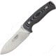 Cudeman Survival Fixed Blade Knife, 4.5in, Standard Edge, Black and Gray Handle CUD298M