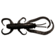 Culprit Flutter Craw, 4in, 8 Pack, Black, FC408-10