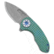Curtiss Knives F3 Compact Folding Knife, 2.50in, CPM MagnaCut, Drop Point Blade, Titanium, Green Handle, Frag Milled Ti/Green, Green/Gray, 6.25 inch, BHQ-178870