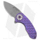 Curtiss Knives F3 Compact Folding Knife, 2.50in, CPM MagnaCut, Drop Point Blade, Titanium, Purple Handle, PM Milled Ti/Purple, Purple/Gray, 6.25 inch, BHQ-178868