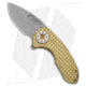 Curtiss Knives F3 Compact Folding Knife, 2.50in, CPM MagnaCut, Drop Point Blade, Titanium, Yellow Handle, Frag Milled Ti/Yellow, Yellow/Gray, 6.25 inch, BHQ-178869