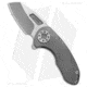 Curtiss Knives F3 Compact Folding Knife, 2.50in, CPM MagnaCut, Wharncliffe Blade, Titanium, Gray Handle, Ti/WF, Two Tone, Gray/Gray, 6.25 inch, BHQ-178882