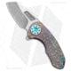 Curtiss Knives F3 Compact Folding Knife, 2.50in, CPM MagnaCut, Sheepsfoot Blade, Titanium, Gray/Spectrum Handle, Webbed Rainbow Ti WF, Two-Tone, Gray/Spectrum/Gray, 6.25 inch, BHQ-178888
