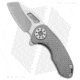 Curtiss Knives F3 Compact Folding Knife, 2.50in, CPM MagnaCut, Sheepsfoot Blade, Titanium, Gray Handle, Dot Ti WF, Two-Tone, Gray/Gray, 6.25 inch, BHQ-178893