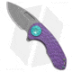 Curtiss Knives F3 Compact Folding Knife, 2.50in, CPM MagnaCut, Drop Point Blade, Titanium, Purple Handle, FJ Milled Ti/Purple, Purple/Gray, 6.25 inch, BHQ-186473