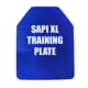 Custom Armor Group Non Ballistic Blue Marked SAPI Multi Curve Training Plate, 10in x 12in, GTP-MC-SC-1012-NY