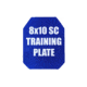 Custom Armor Group Non Ballistic Blue Marked SAPI Training Plate, Shooters Cut, 8in x 10in, GTP-SC-SC-810-NY
