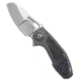 Custom Knife Factory Custom Knife Factory Peace Duke 2.0 Frame Lock Knife Ti/CF3" Stonewash, Gray/Black, Bohler M398, adult, BHQ-234024