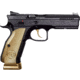 CZ-USA Shadow 2 Gold Digger OR FS Semi Auto Pistol, 9mm Luger, 4.89 inch Barrel, Adjustable Rear Sght, Golden Grip, 2-Mag 19 Rounds Capacity, 91242