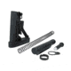 TacFire AR-15 Mil-Spec Buffer Tube Kit w/6 Position Stock w/ Buttpad, Black, Small, MAR050-B