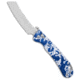 Daggerr Daggerr Knives Behemoth Slim Crossbar Lock Blue/White 4.00" Satin, Blue/White, VG10, adult, BHQ-227905