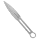Daggerr Knives Dask Fixed Blade Knife, 4.50in, 8Cr13MoV, Dagger Blade, 8Cr13MoV, Silver Handle, Silver/Gray, 9.25 inch, BHQ-217297