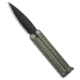 Daggerr Knives Daggerr Knives Monarch Butterfly Knife Olive Titanium 3.5" Black Stonewash, OD Green, VG10, adult, BHQ-182161