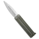 Daggerr Knives Daggerr Knives Monarch Butterfly Knife Olive Titanium 3.5" Satin, OD Green, VG10, adult, BHQ-182162
